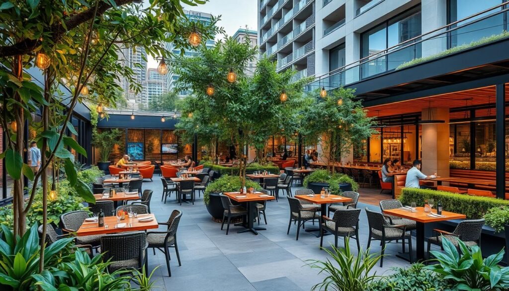 Gestión operativa de espacios exteriores en restaurantes